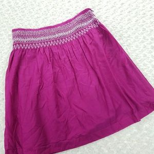 Magenta Boho Embroidered Skirt Sz 12